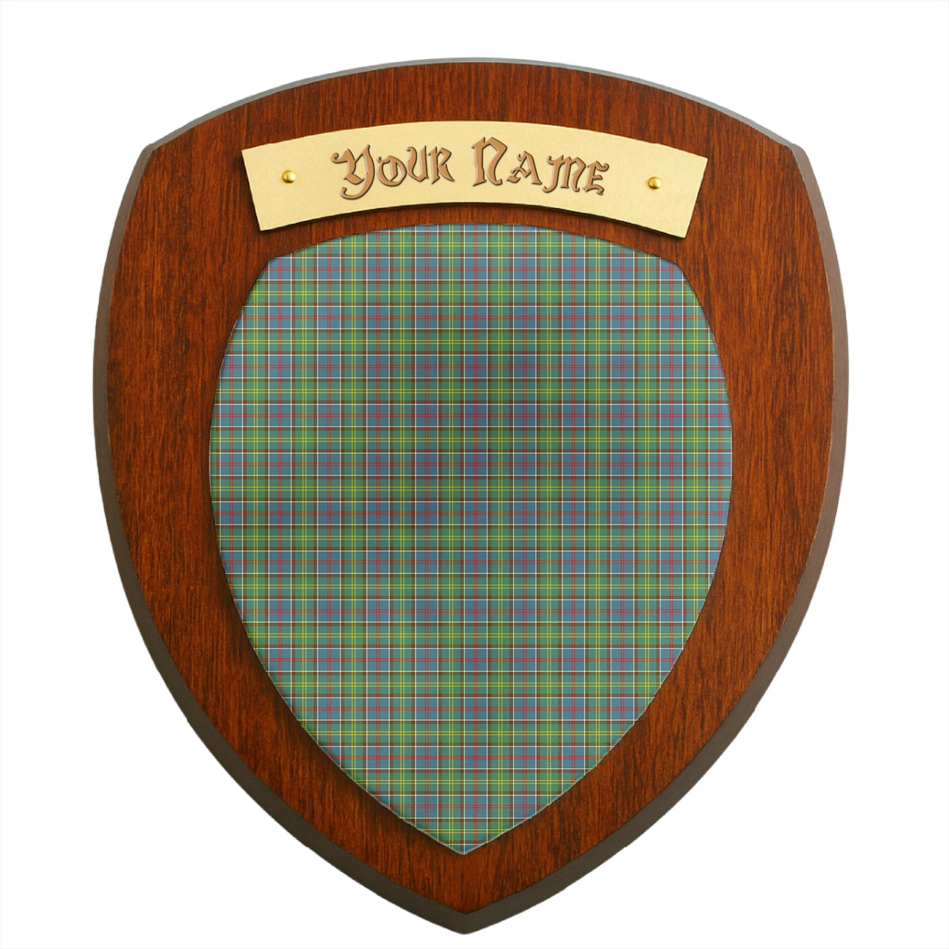 ScotsTee Shop Scottish Colville Clan Tartan Wooden Wall Plaque Personalize with Your Name