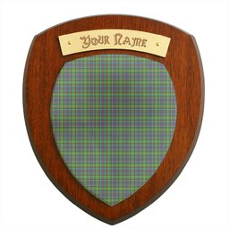 ScotsTee Shop Scottish Colville Clan Tartan Wooden Wall Plaque Personalize with Your Name