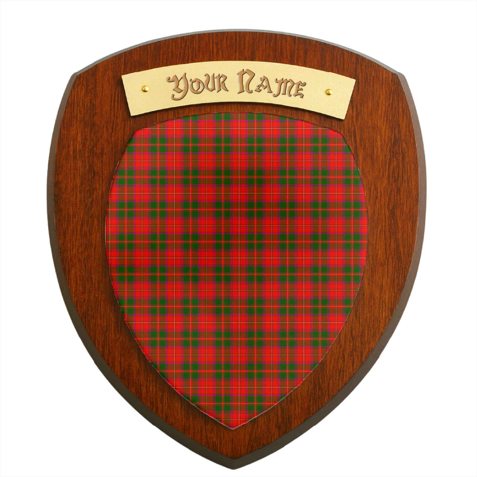 ScotsTee Shop Scottish Crief District Clan Tartan Wooden Wall Plaque Personalize with Your Name