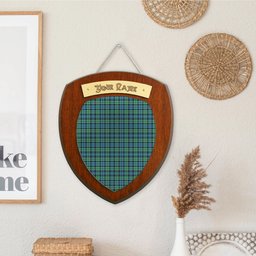 ScotsTee Shop Scottish Campbell Ancient 01 Clan Tartan Wooden Wall Plaque Personalize with Your Name