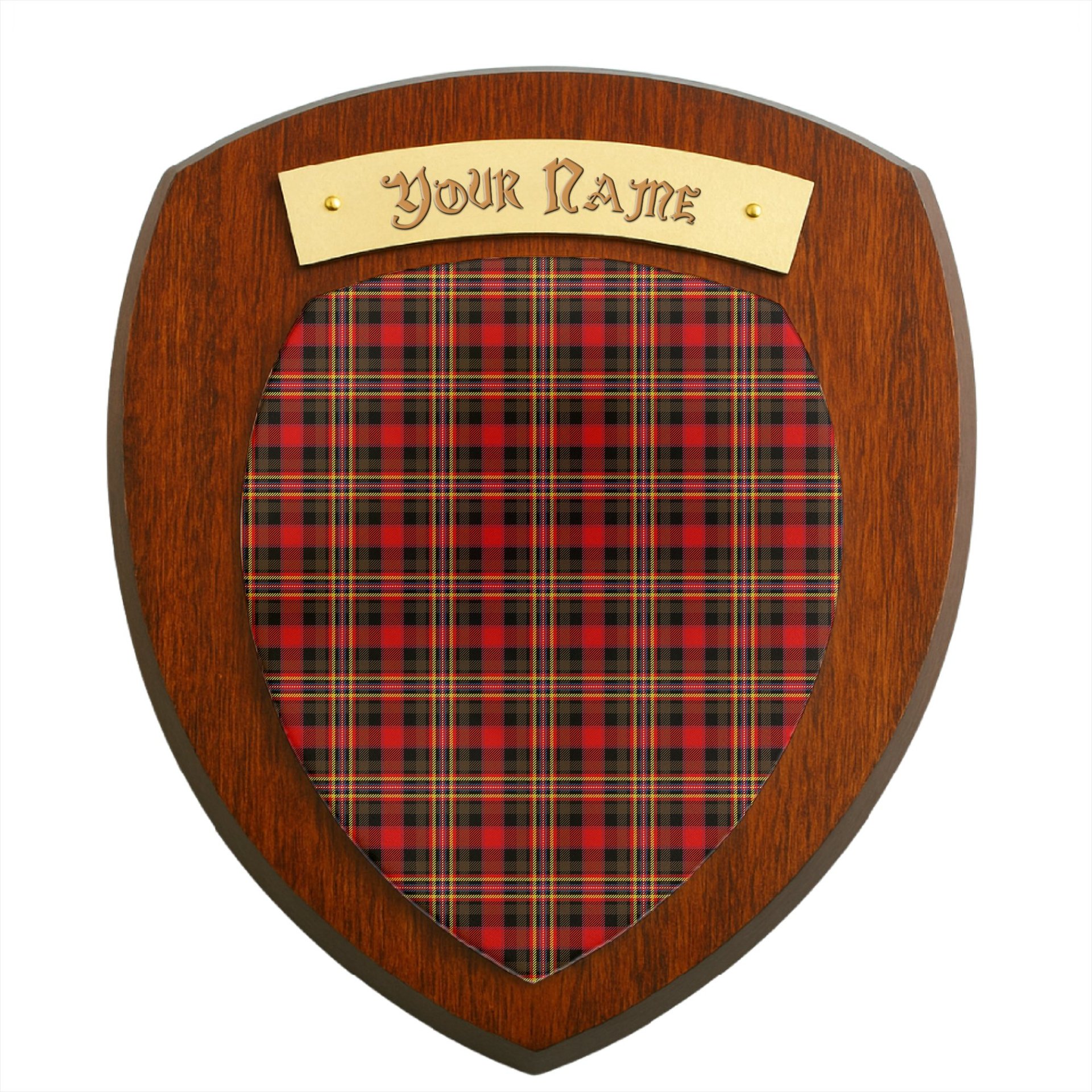 ScotsTee Shop Scottish Colville Modern Clan Tartan Wooden Wall Plaque Personalize with Your Name