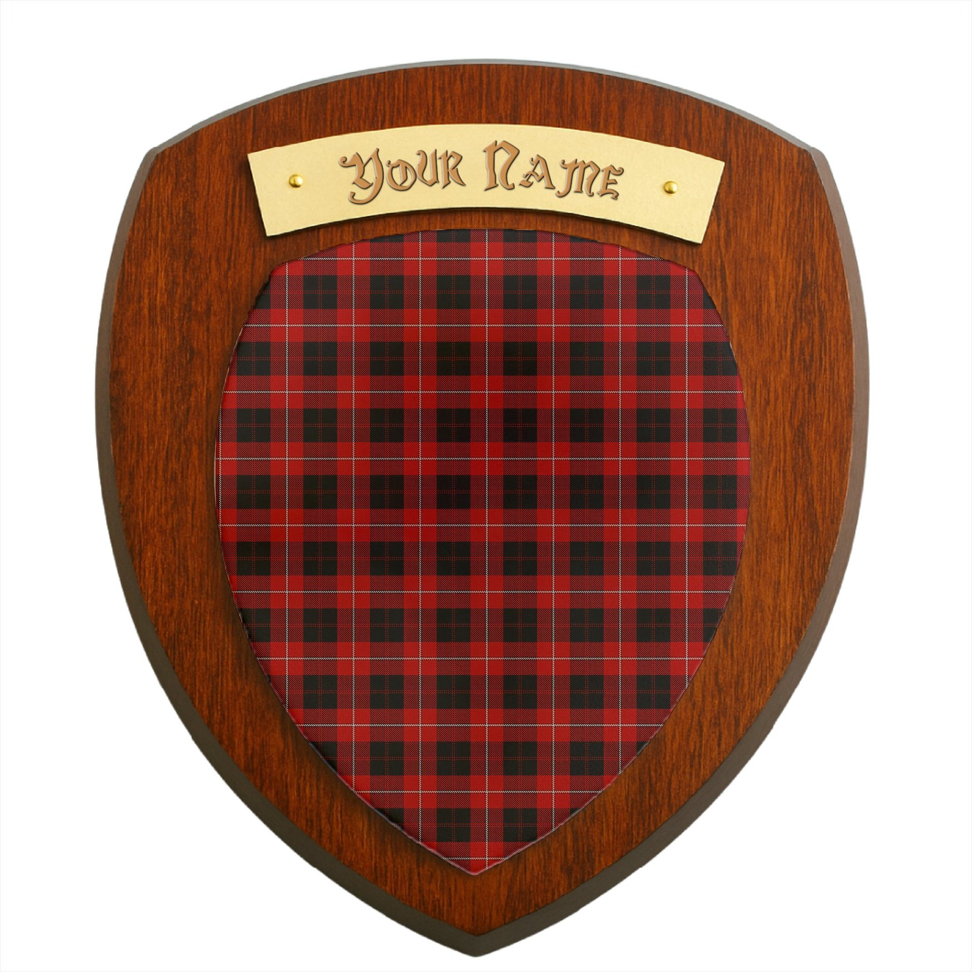 ScotsTee Shop Scottish Cunningham Clan Tartan Wooden Wall Plaque Personalize with Your Name