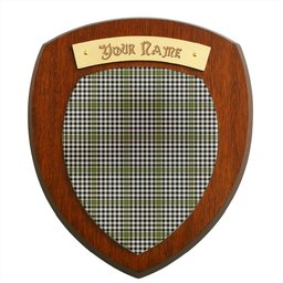 ScotsTee Shop Scottish Burns Check Ancient Clan Tartan Wooden Wall Plaque Personalize with Your Name