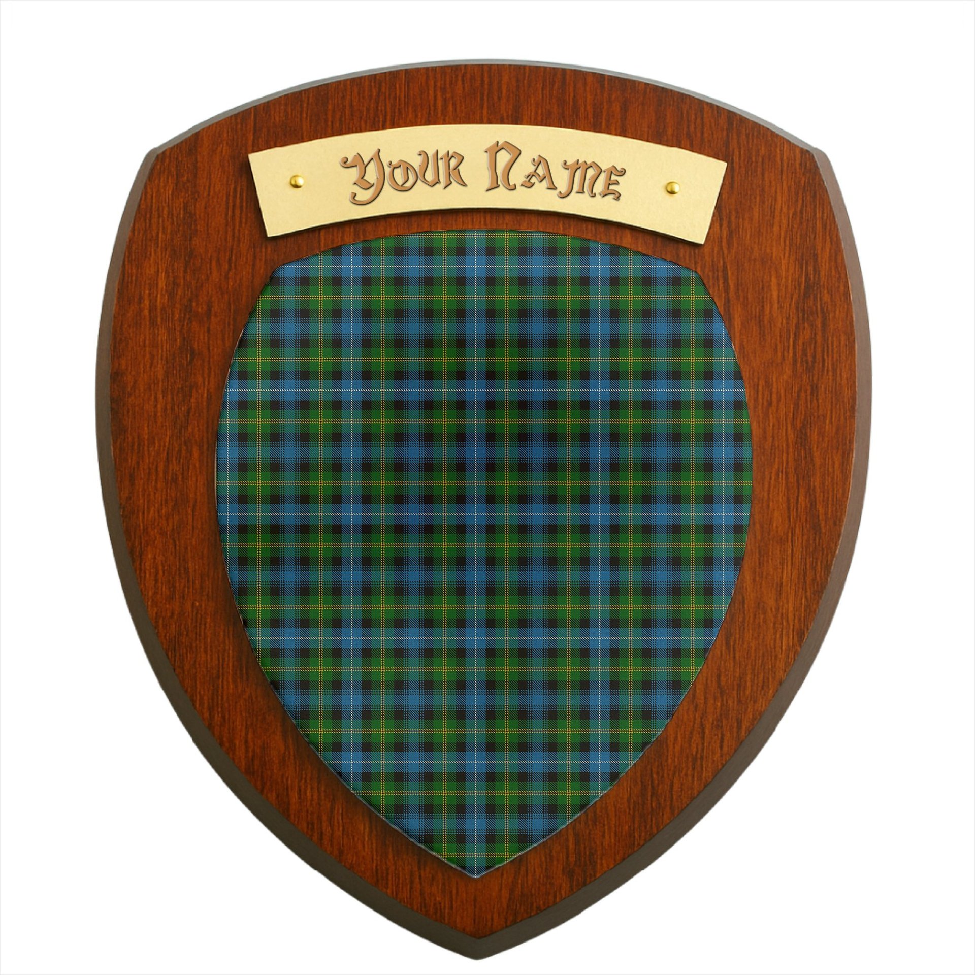 ScotsTee Shop Scottish Dyce Clan Tartan Wooden Wall Plaque Personalize with Your Name
