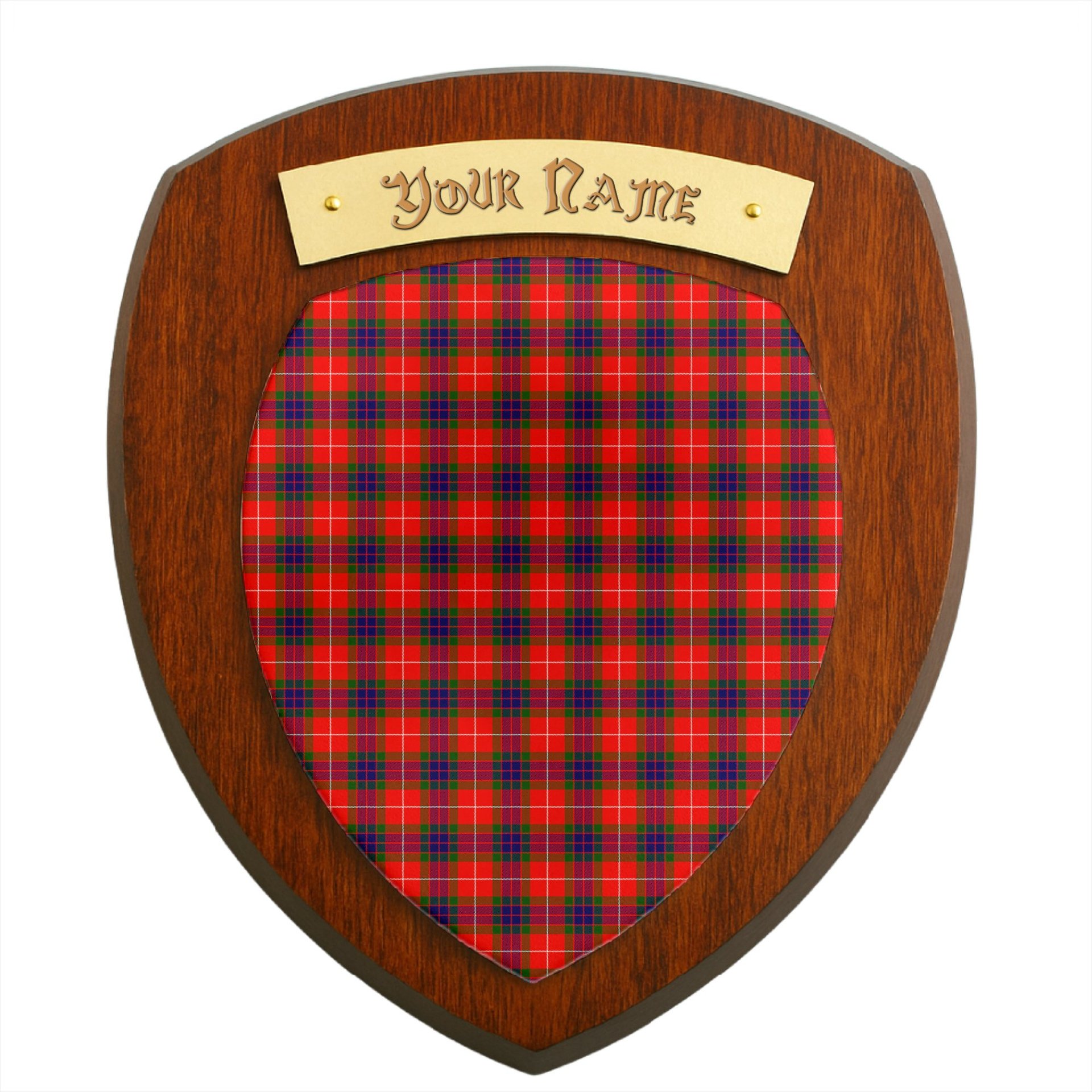 ScotsTee Shop Scottish Fraser Modern SC Clan Tartan Wooden Wall Plaque Personalize with Your Name