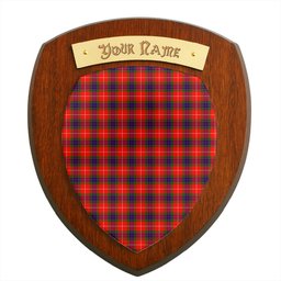ScotsTee Shop Scottish Fraser Modern SC Clan Tartan Wooden Wall Plaque Personalize with Your Name