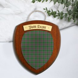 ScotsTee Shop Scottish Gray Hunting Clan Tartan Wooden Wall Plaque Personalize with Your Name