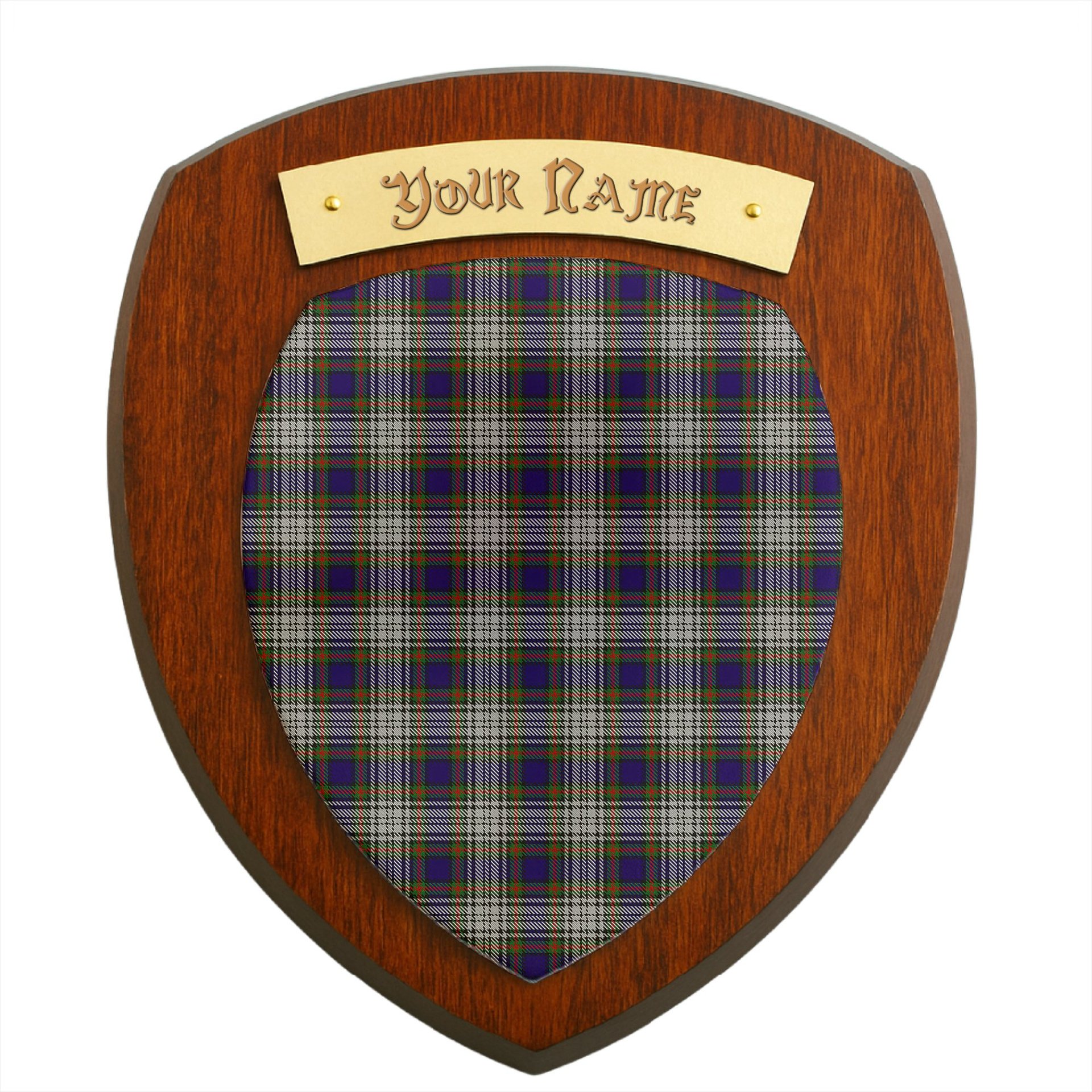 ScotsTee Shop Scottish Highfield Dress Clan Tartan Wooden Wall Plaque Personalize with Your Name