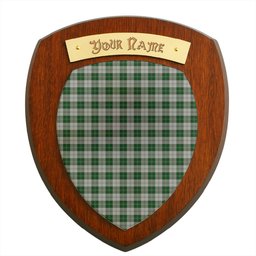 ScotsTee Shop Scottish Erskine Green Clan Tartan Wooden Wall Plaque Personalize with Your Name