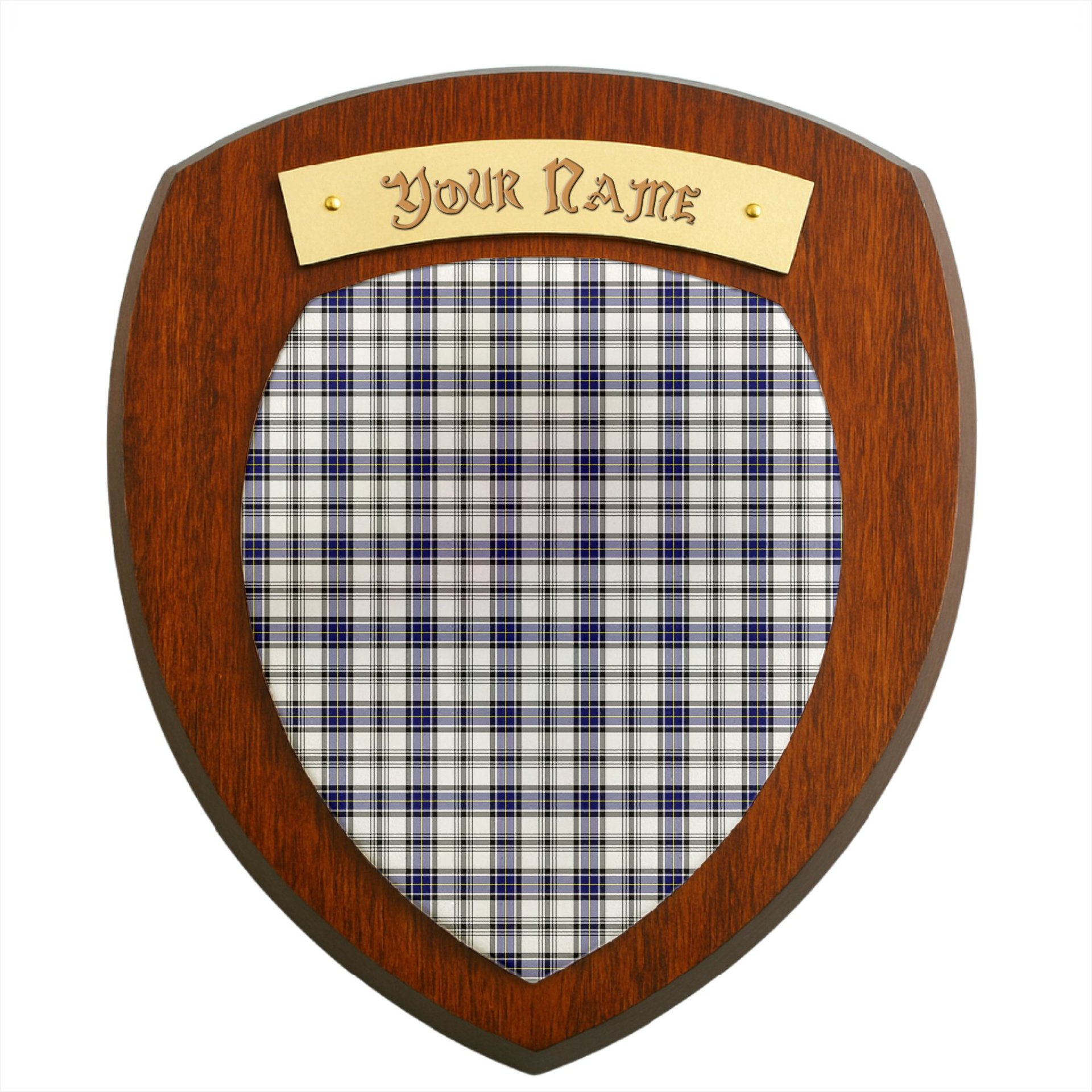 ScotsTee Shop Scottish Hannay Modern Clan Tartan Wooden Wall Plaque Personalize with Your Name
