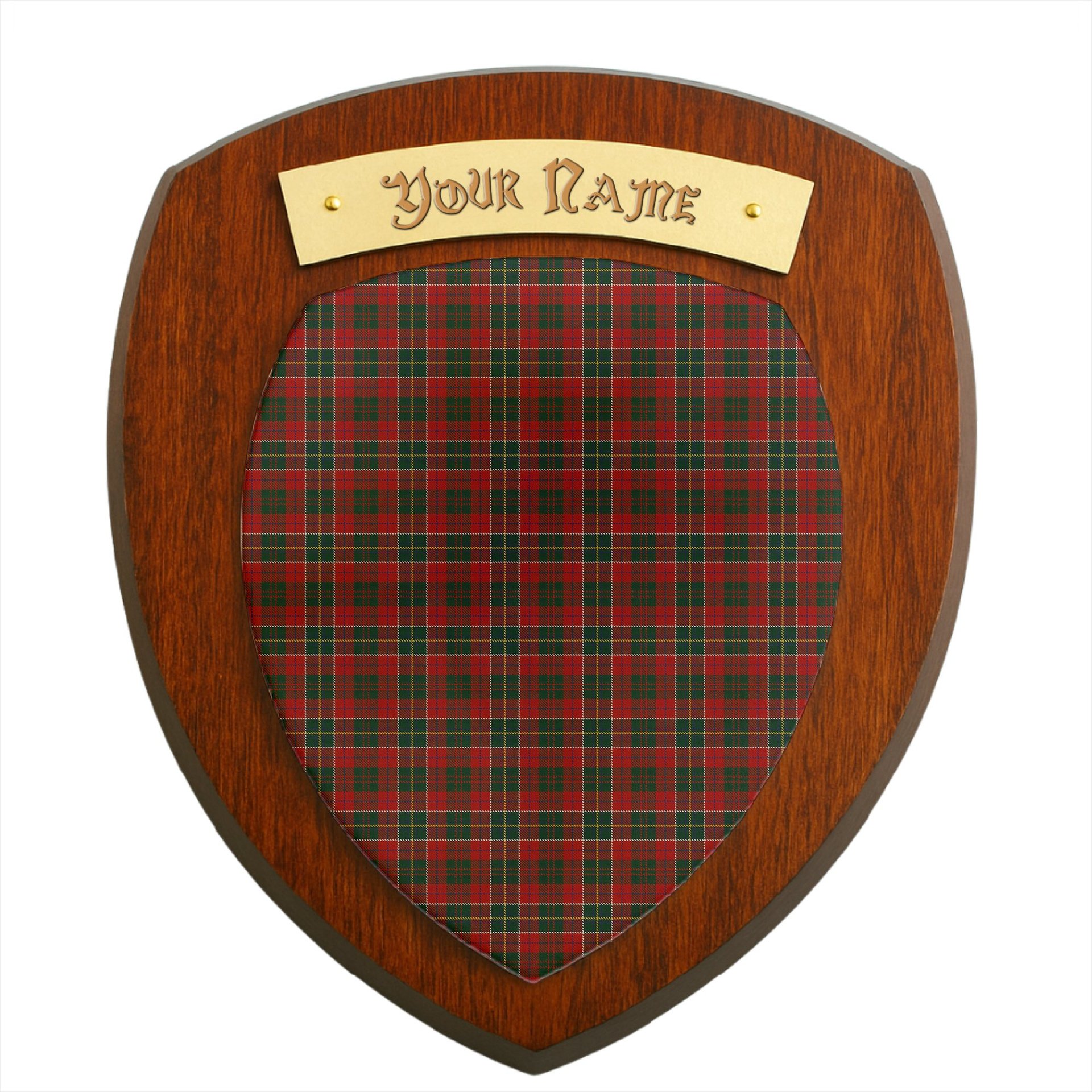 ScotsTee Shop Scottish Hunter USA Clan Tartan Wooden Wall Plaque Personalize with Your Name