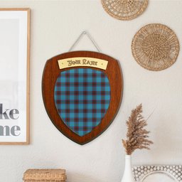 ScotsTee Shop Scottish Hume Ancient Clan Tartan Wooden Wall Plaque Personalize with Your Name
