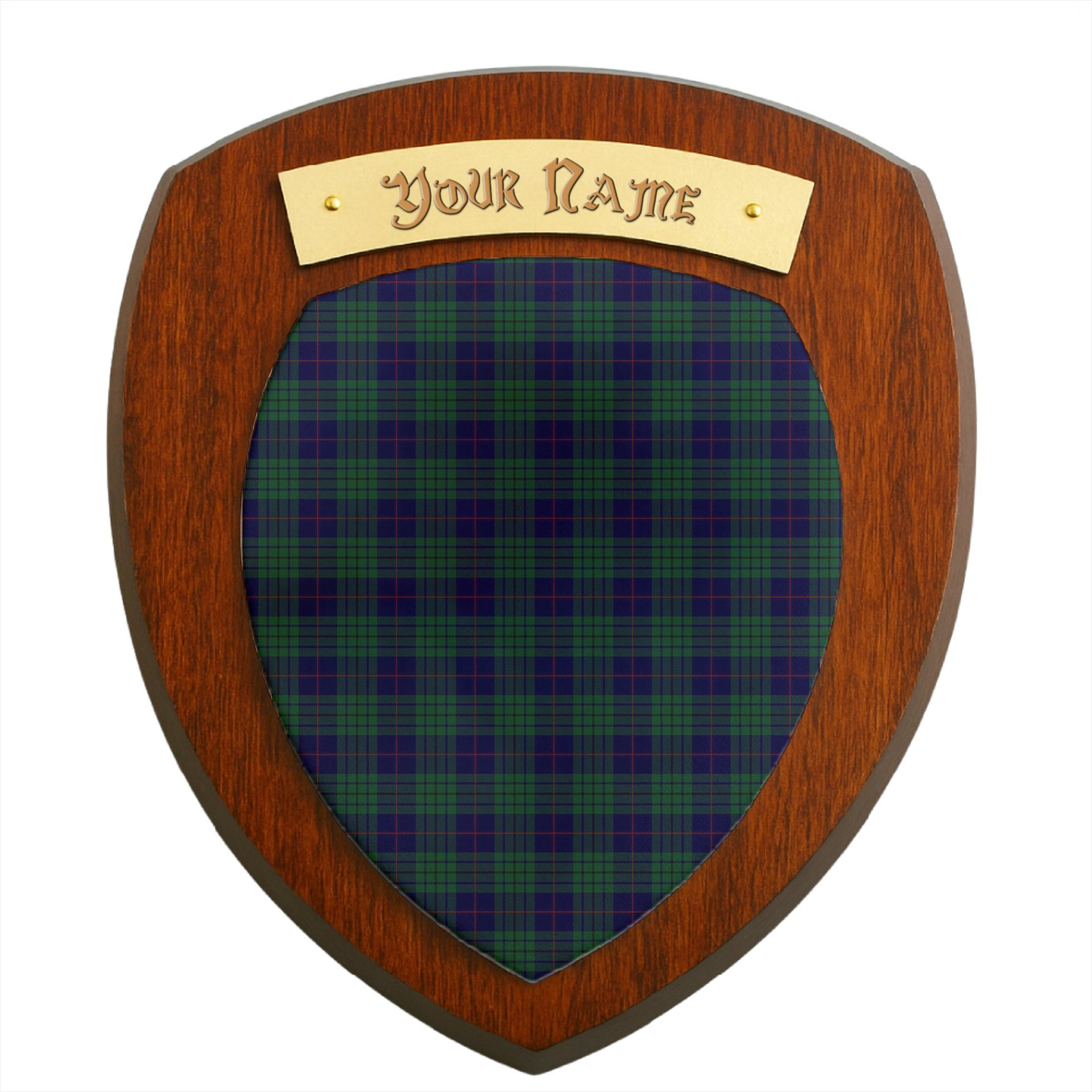 ScotsTee Shop Scottish Hutton Clan Tartan Wooden Wall Plaque Personalize with Your Name