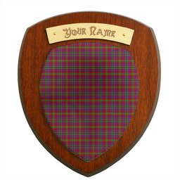ScotsTee Shop Scottish Fiddes Corrected Clan Tartan Wooden Wall Plaque Personalize with Your Name