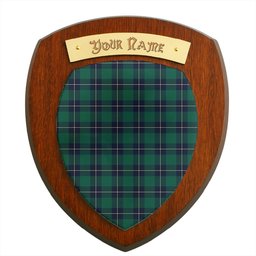 ScotsTee Shop Scottish Irvine Modern Clan Tartan Wooden Wall Plaque Personalize with Your Name
