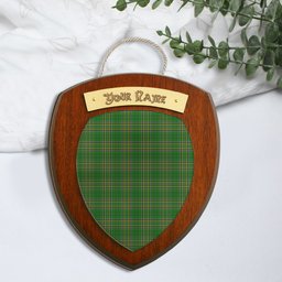 ScotsTee Shop Scottish Ireland National Clan Tartan Wooden Wall Plaque Personalize with Your Name