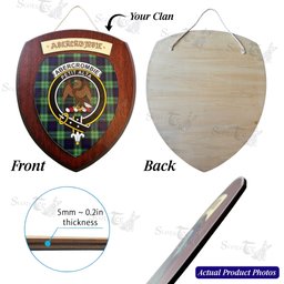 ScotsTee Shop Scottish Gladstanes Clan Tartan Wooden Wall Plaque Personalize with Your Name