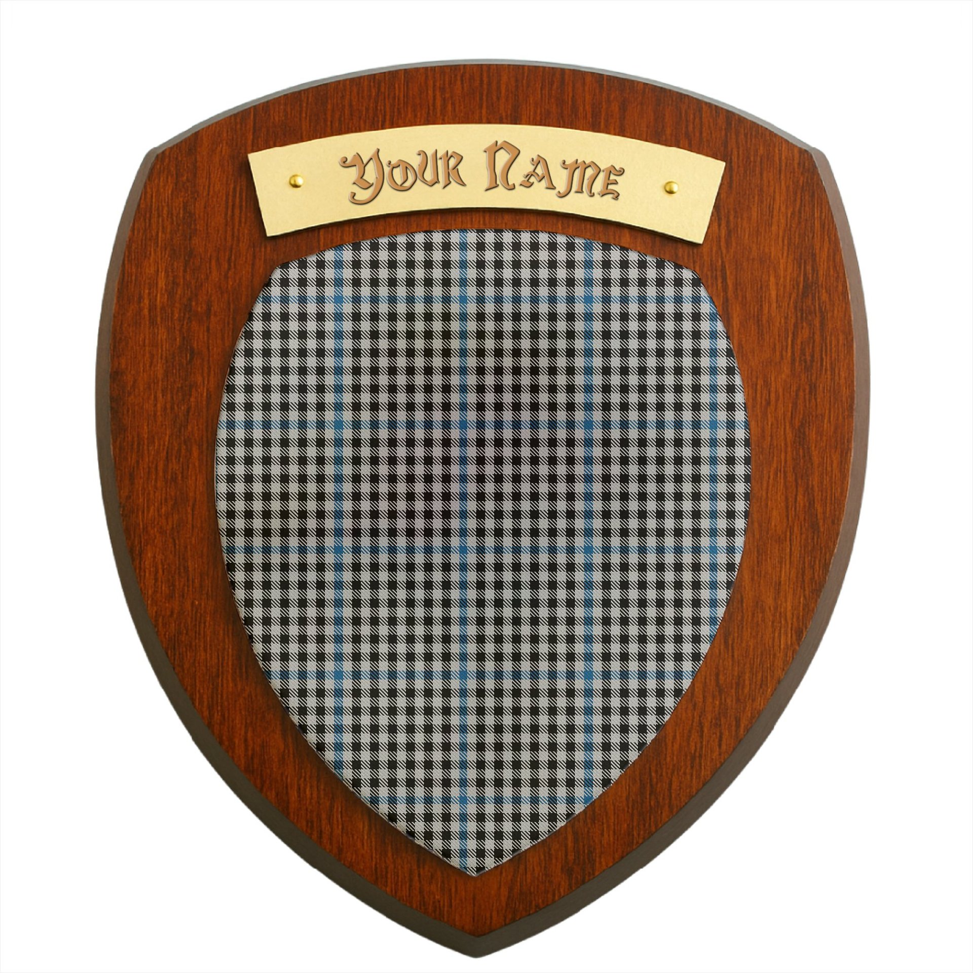 ScotsTee Shop Scottish Gladstanes Clan Tartan Wooden Wall Plaque Personalize with Your Name