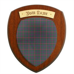 ScotsTee Shop Scottish Hyndman Clan Tartan Wooden Wall Plaque Personalize with Your Name
