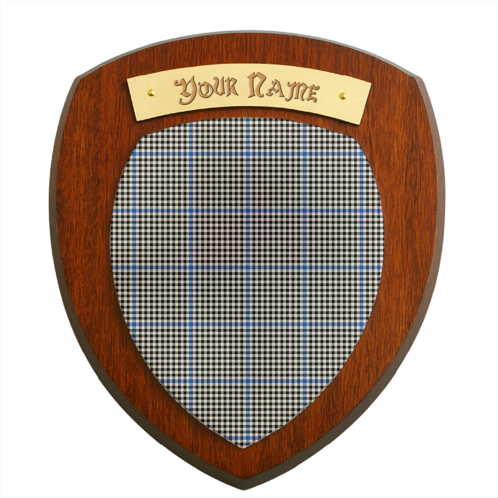 ScotsTee Shop Scottish Haig Modern Clan Tartan Wooden Wall Plaque Personalize with Your Name