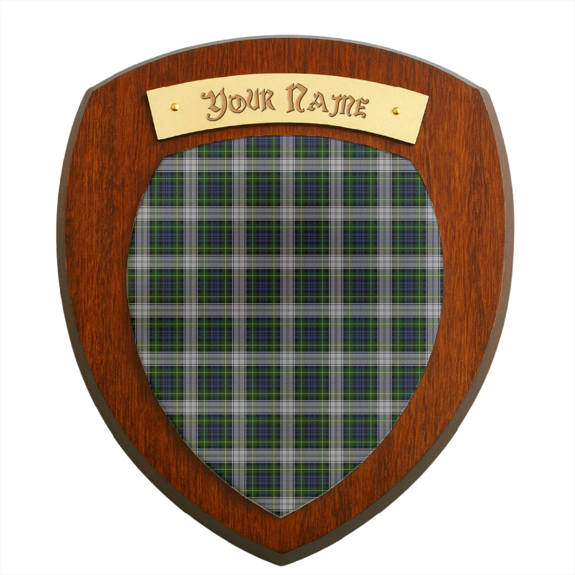 ScotsTee Shop Scottish Gordon Dress Clan Tartan Wooden Wall Plaque Personalize with Your Name