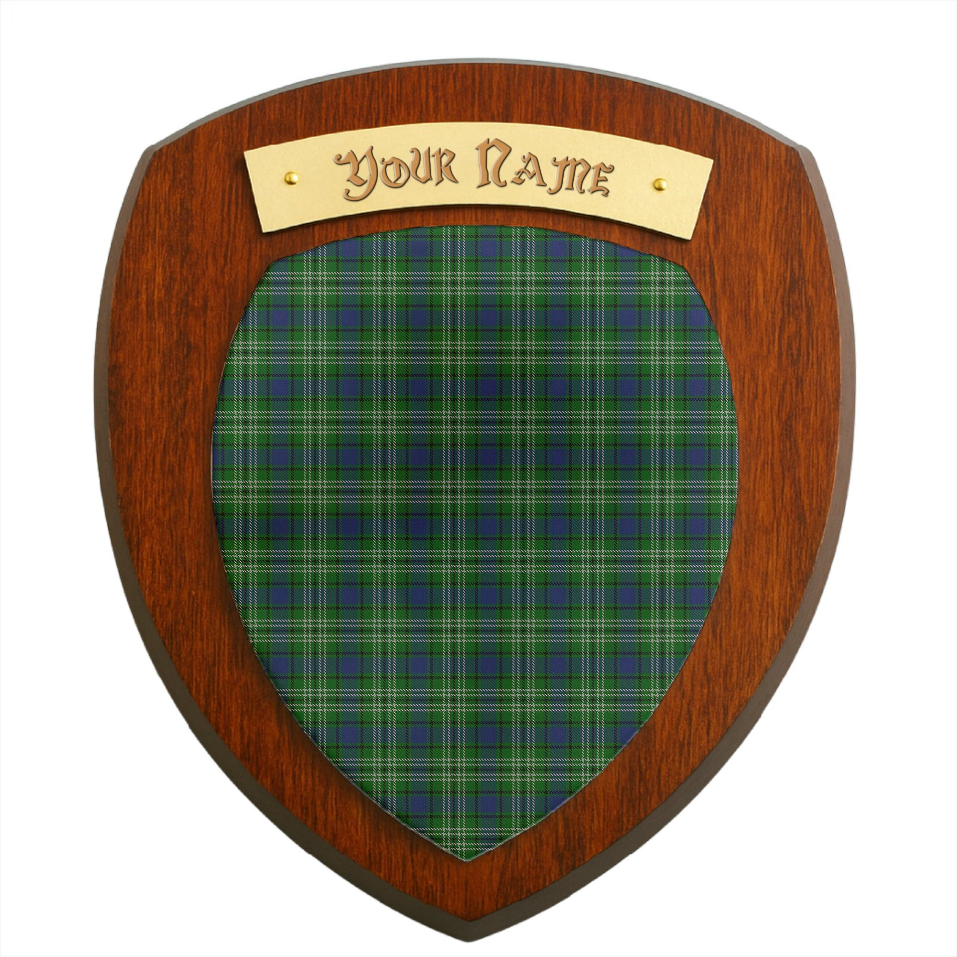 ScotsTee Shop Scottish Graden Clan Tartan Wooden Wall Plaque Personalize with Your Name