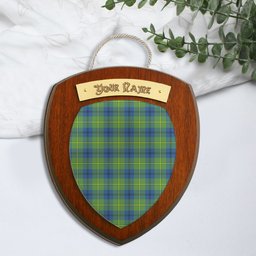 ScotsTee Shop Scottish Johnston Ancient Clan Tartan Wooden Wall Plaque Personalize with Your Name