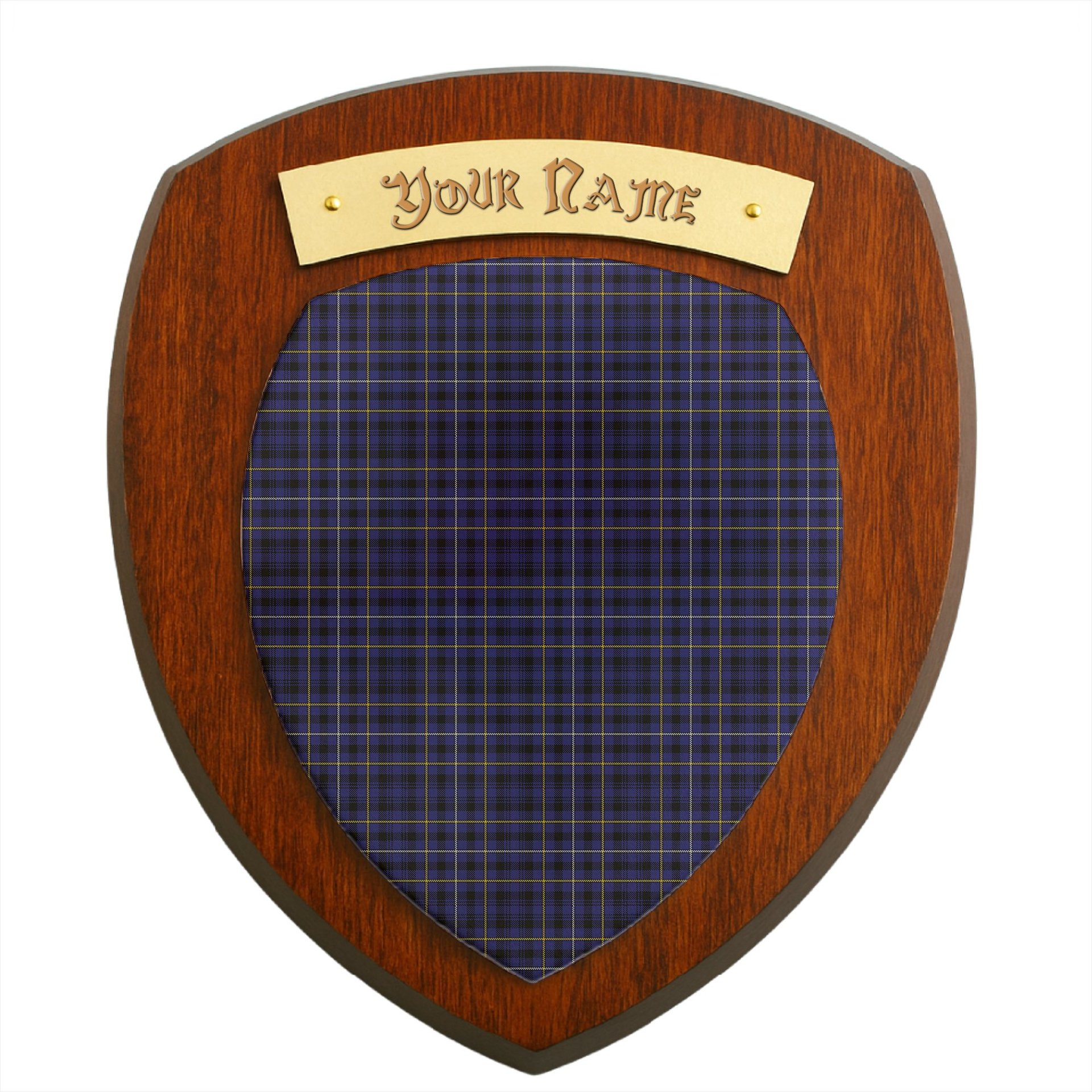 ScotsTee Shop Scottish Fleming Clan Tartan Wooden Wall Plaque Personalize with Your Name