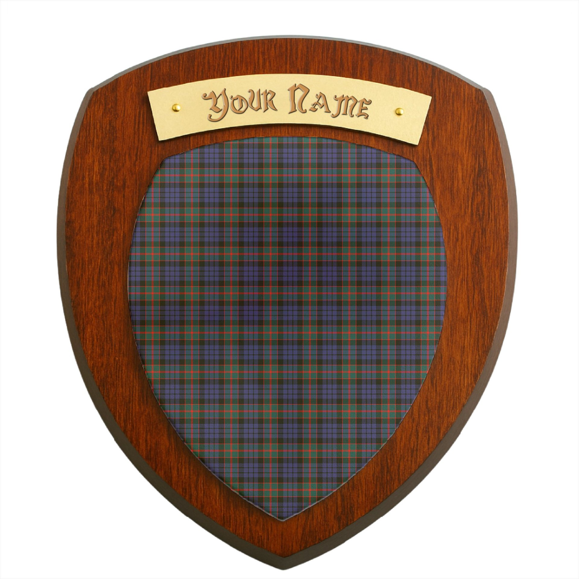 ScotsTee Shop Scottish Fletcher of Dunans SC Clan Tartan Wooden Wall Plaque Personalize with Your Name