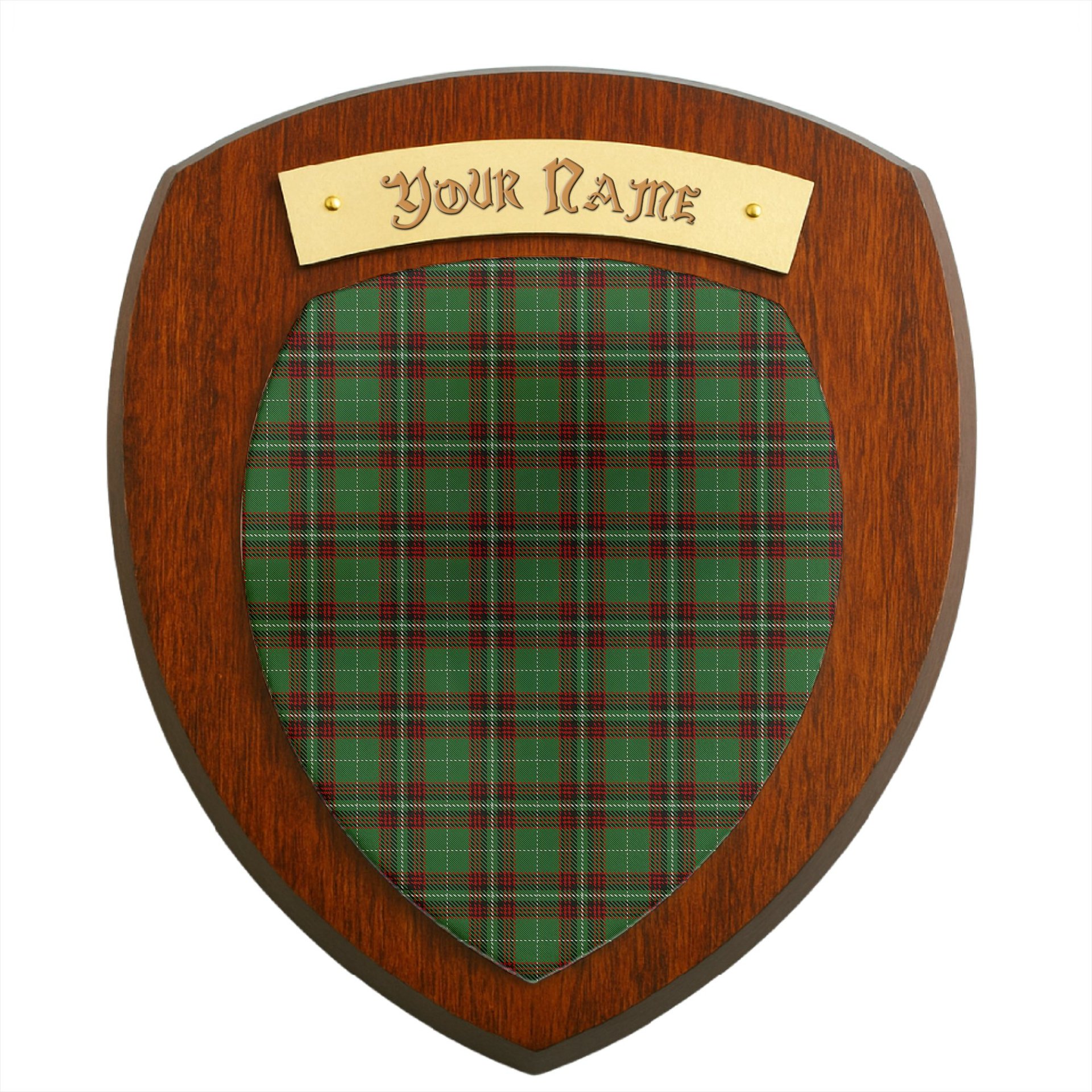 ScotsTee Shop Scottish Kiernan Clan Tartan Wooden Wall Plaque Personalize with Your Name