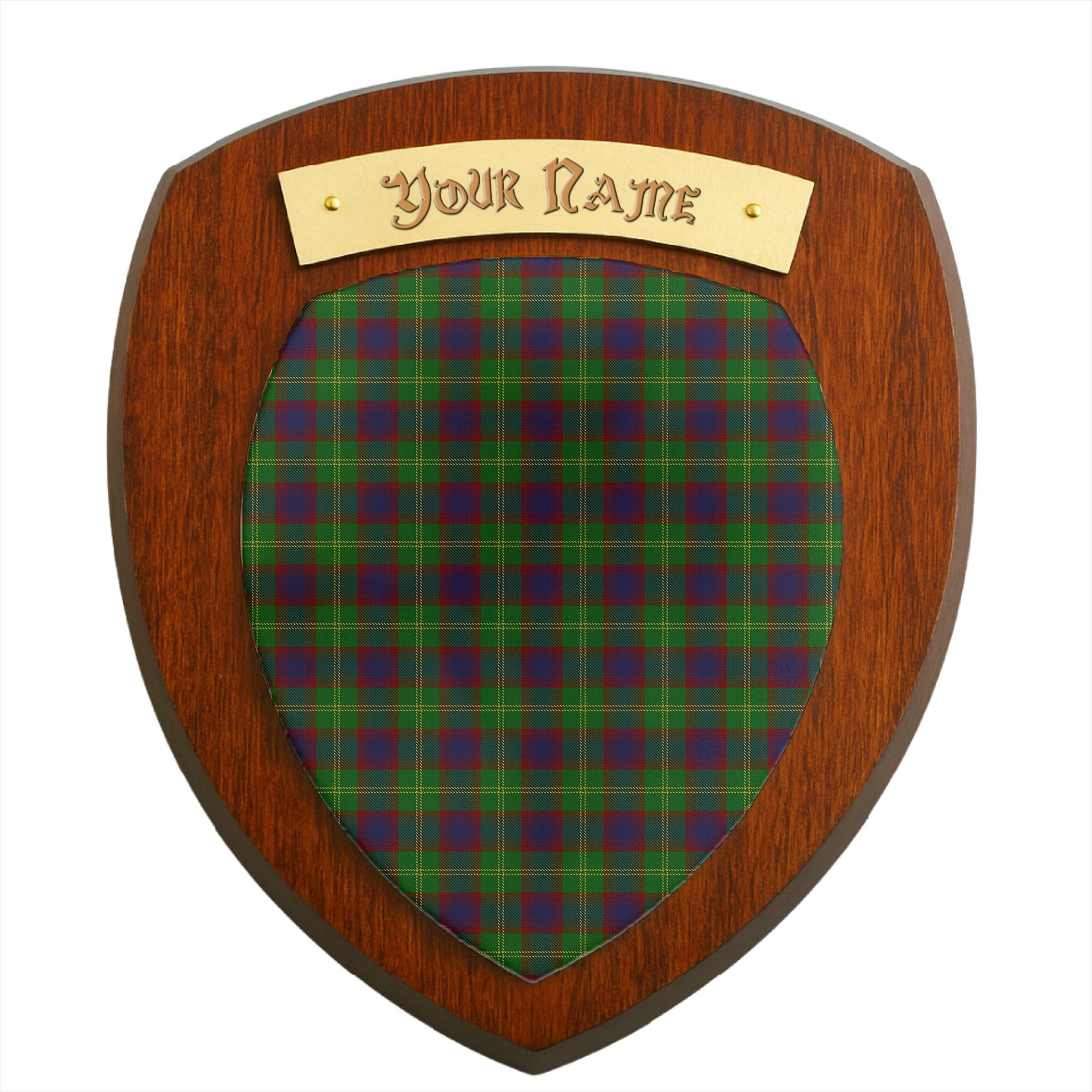 ScotsTee Shop Scottish Durie Clan Tartan Wooden Wall Plaque Personalize with Your Name