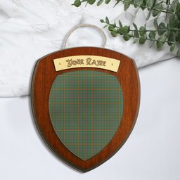 ScotsTee Shop Scottish Hall Ancient Clan Tartan Wooden Wall Plaque Personalize with Your Name