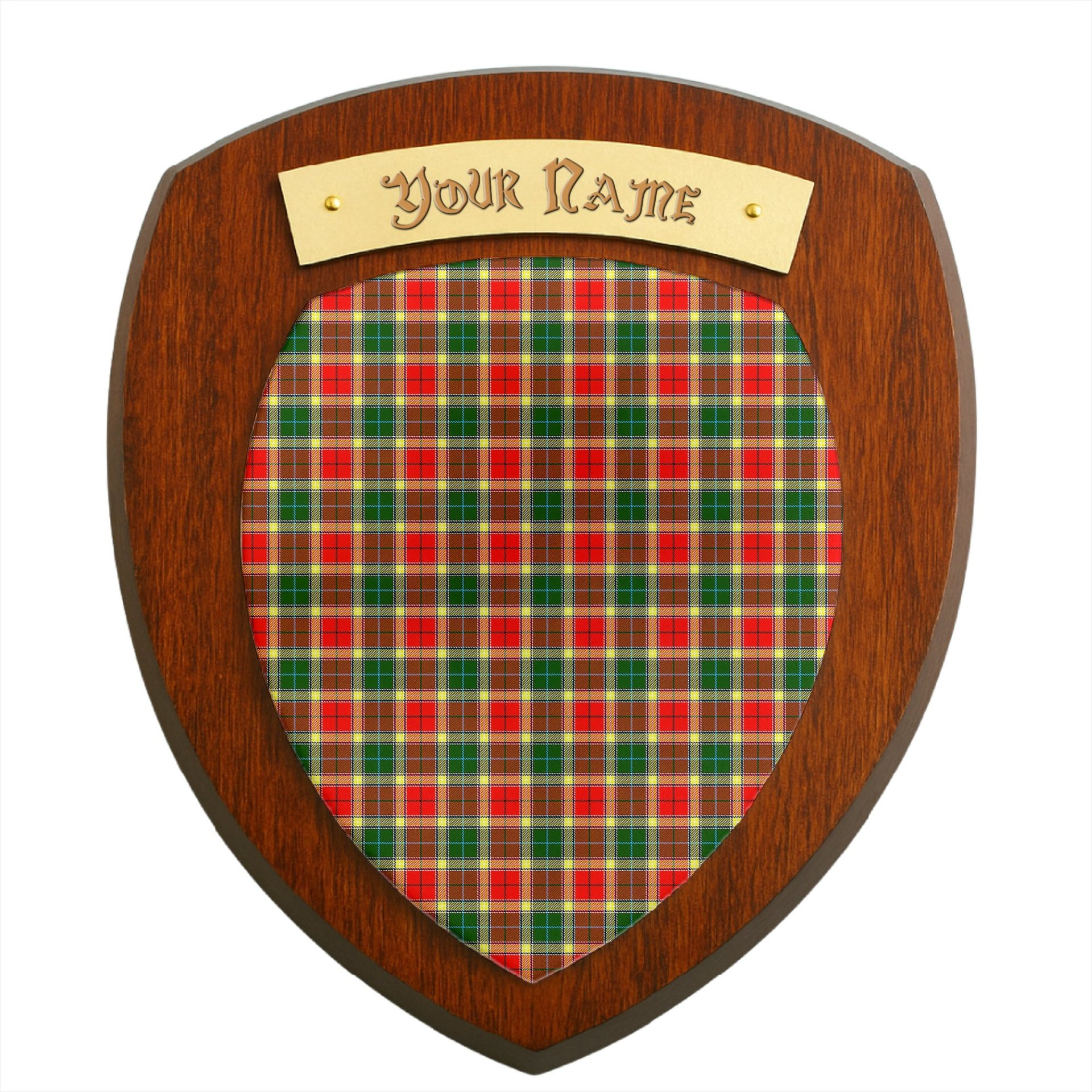 ScotsTee Shop Scottish Gibbs Clan Tartan Wooden Wall Plaque Personalize with Your Name