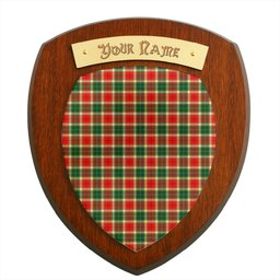 ScotsTee Shop Scottish Gibbs Clan Tartan Wooden Wall Plaque Personalize with Your Name
