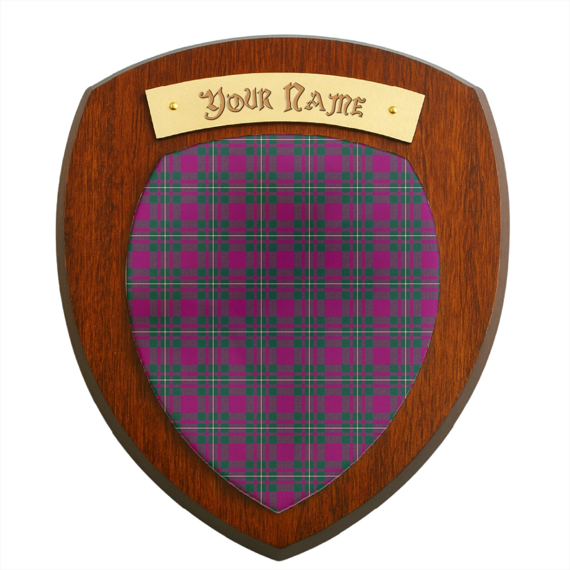 ScotsTee Shop Scottish Gregor Hunting Modern Clan Tartan Wooden Wall Plaque Personalize with Your Name