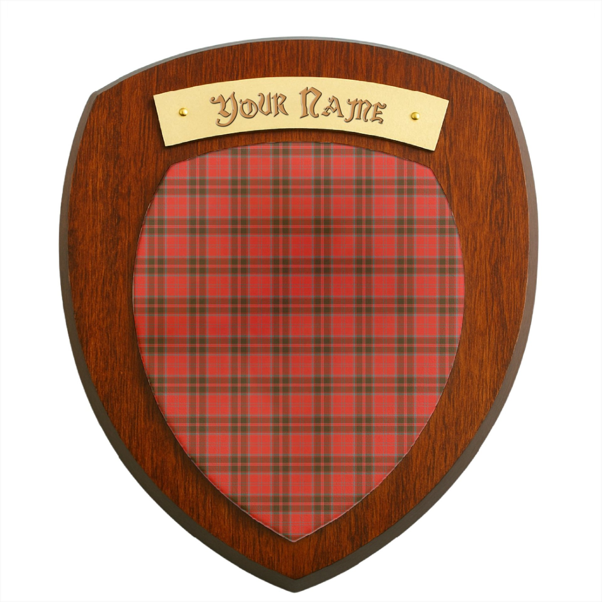 ScotsTee Shop Scottish Grant Weathered Clan Tartan Wooden Wall Plaque Personalize with Your Name