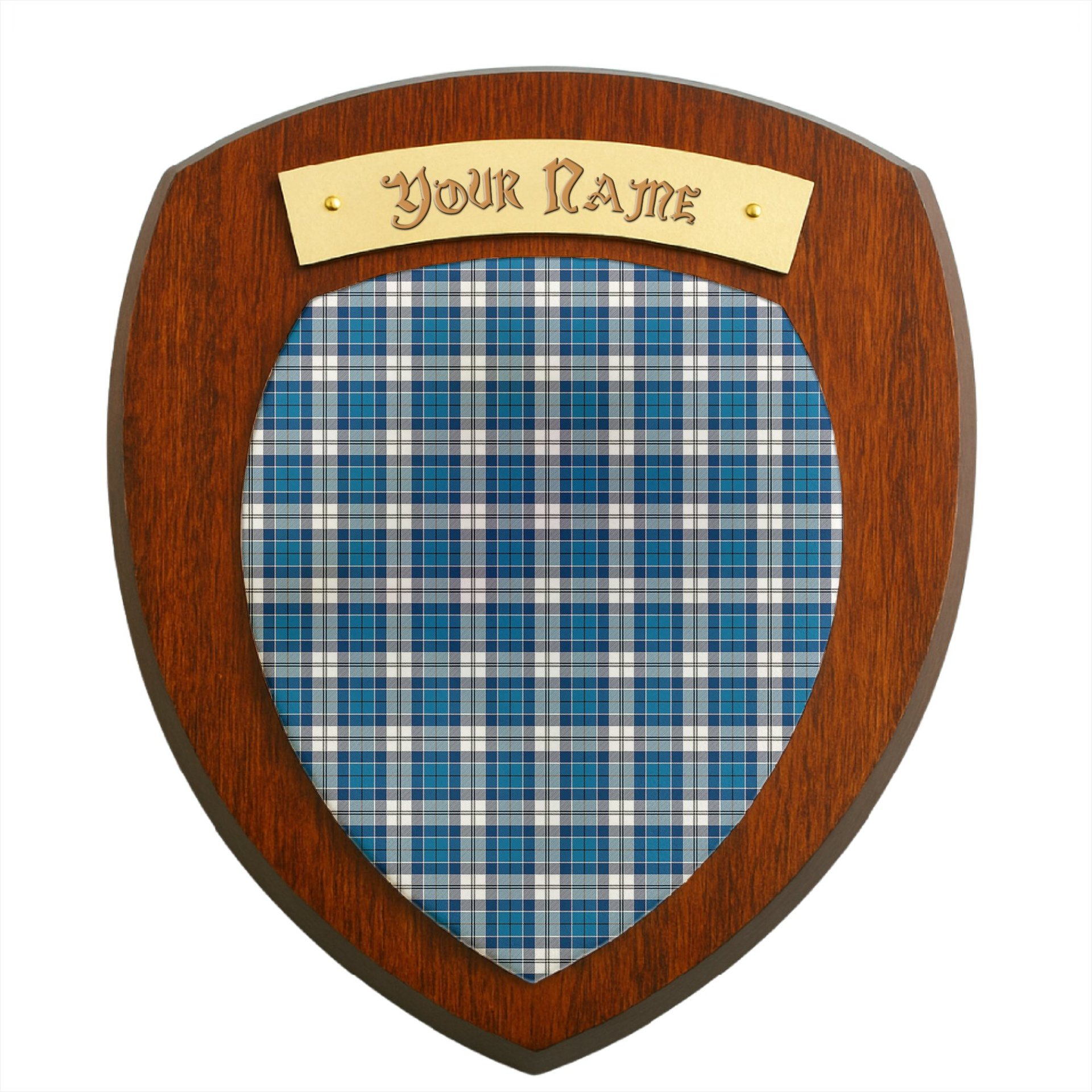 ScotsTee Shop Scottish Hutton SC Clan Tartan Wooden Wall Plaque Personalize with Your Name
