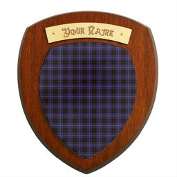 ScotsTee Shop Scottish Dunlop Clan Tartan Wooden Wall Plaque Personalize with Your Name
