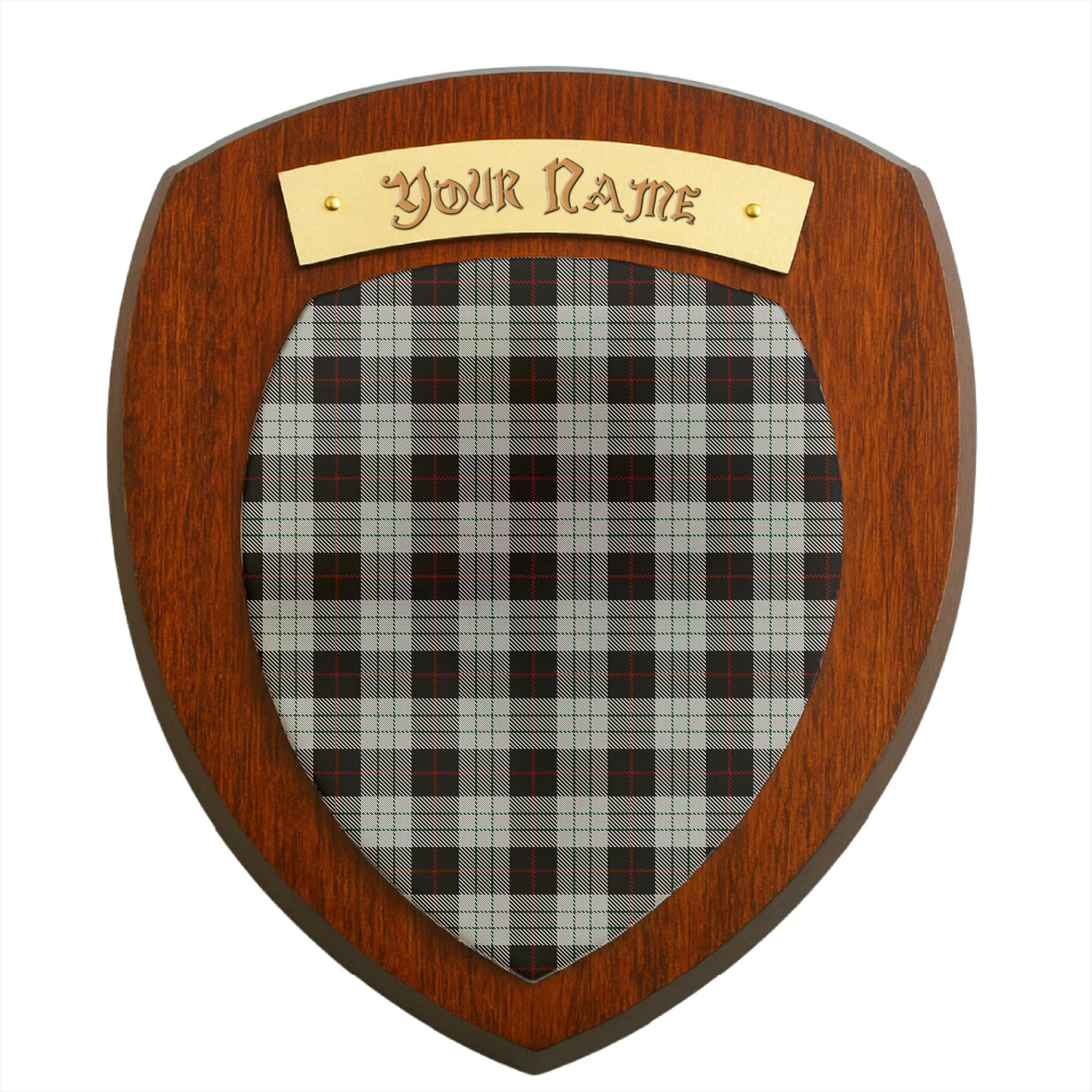ScotsTee Shop Scottish Kierson Clan Tartan Wooden Wall Plaque Personalize with Your Name