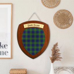 ScotsTee Shop Scottish Johnstone Modern Clan Tartan Wooden Wall Plaque Personalize with Your Name