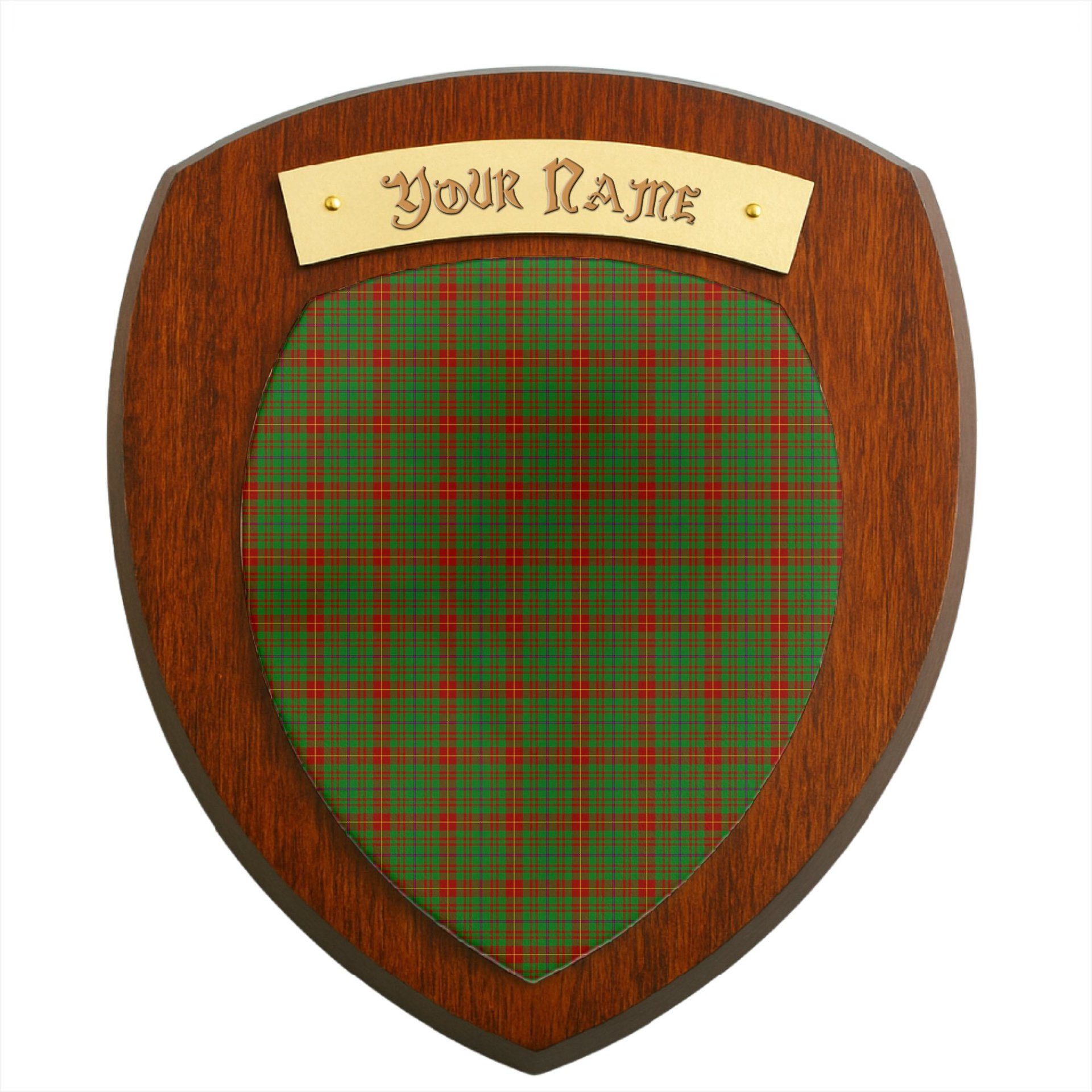 ScotsTee Shop Scottish Fulton SC Clan Tartan Wooden Wall Plaque Personalize with Your Name