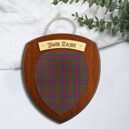 ScotsTee Shop Scottish MacGowan Clan Tartan Wooden Wall Plaque Personalize with Your Name