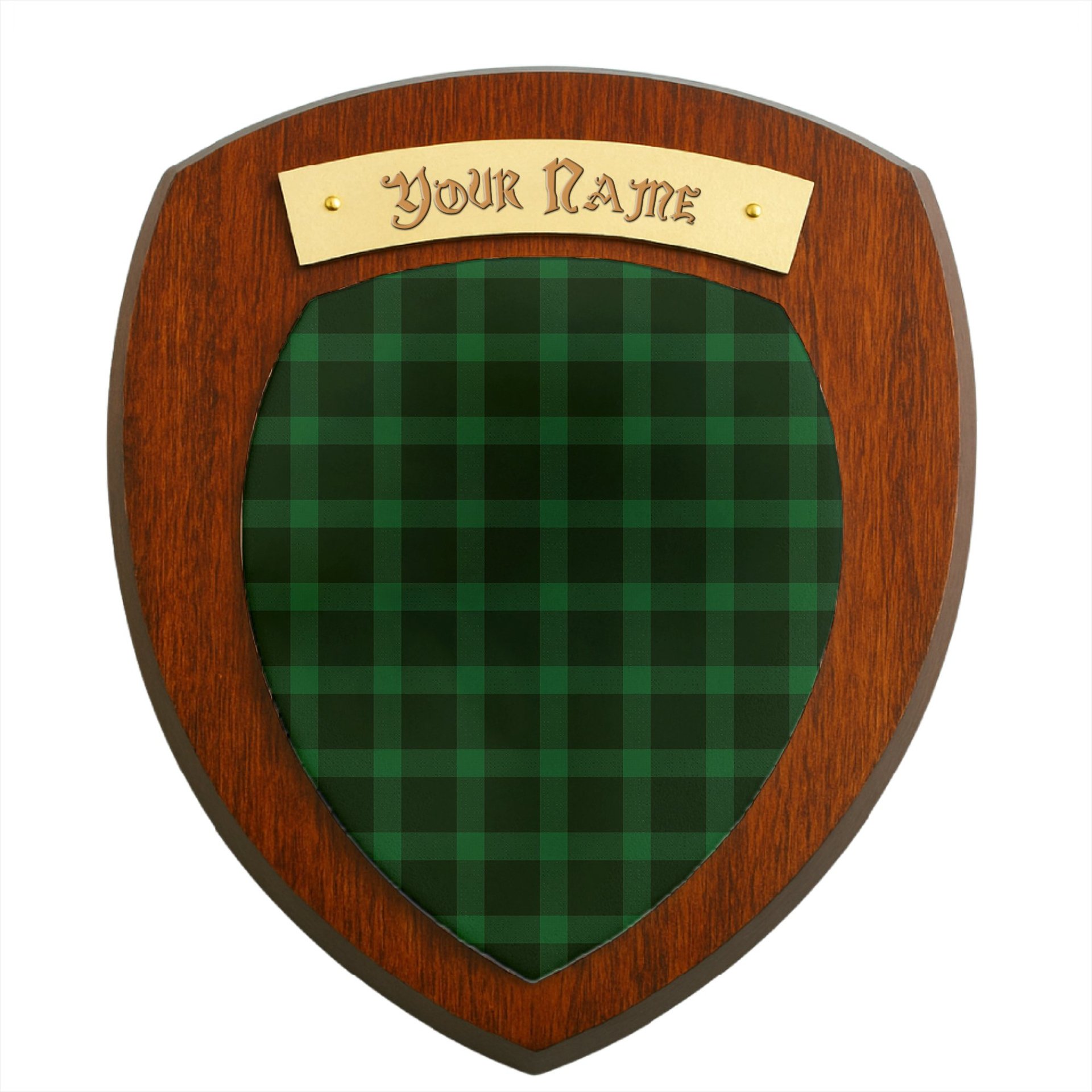 ScotsTee Shop Scottish MacKillen Hunting Clan Tartan Wooden Wall Plaque Personalize with Your Name