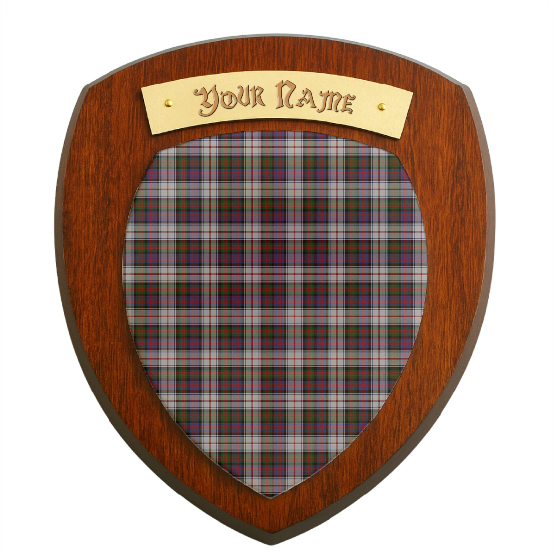 ScotsTee Shop Scottish MacDonald Dress Modern Clan Tartan Wooden Wall Plaque Personalize with Your Name