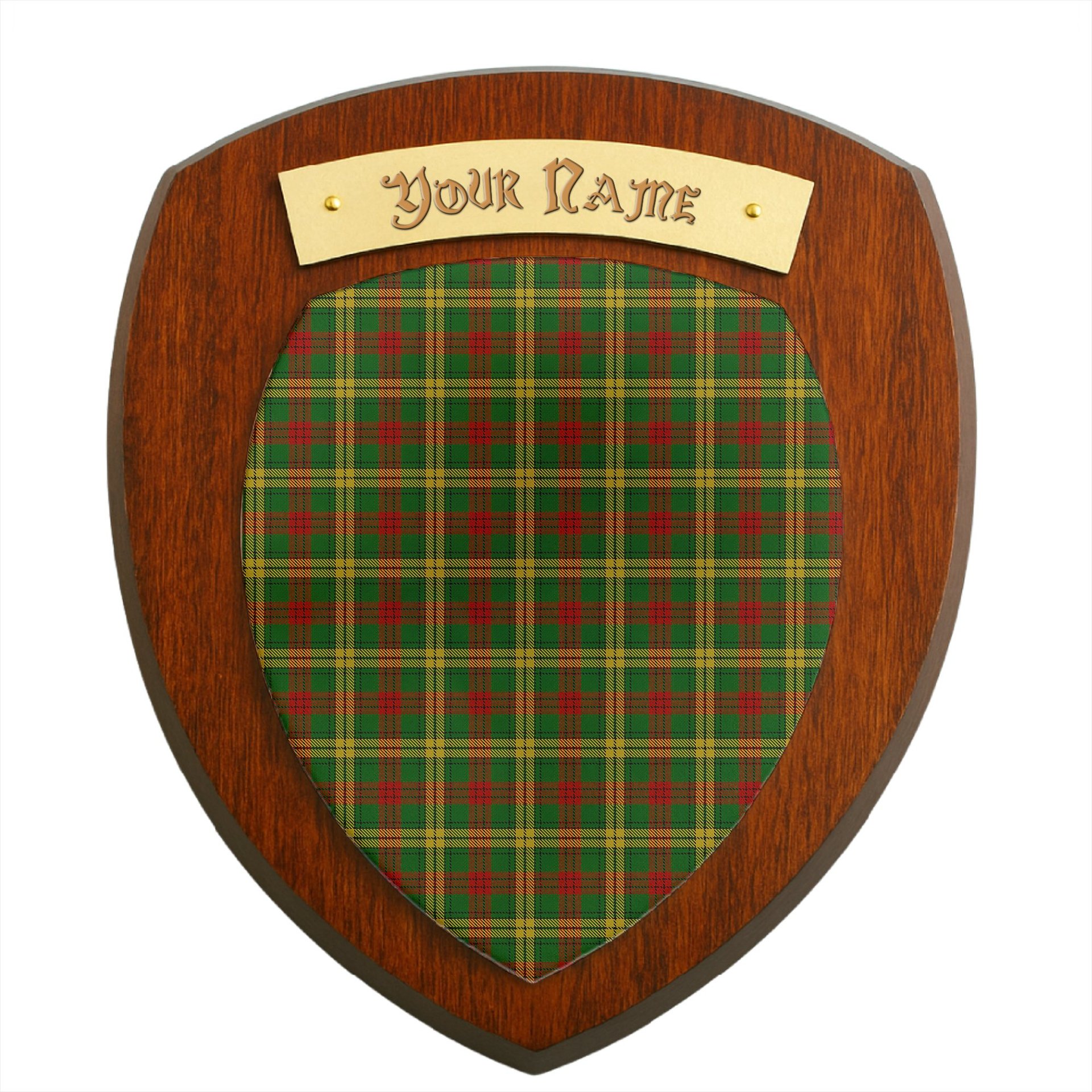 ScotsTee Shop Scottish MacMillan 1946 Clan Tartan Wooden Wall Plaque Personalize with Your Name