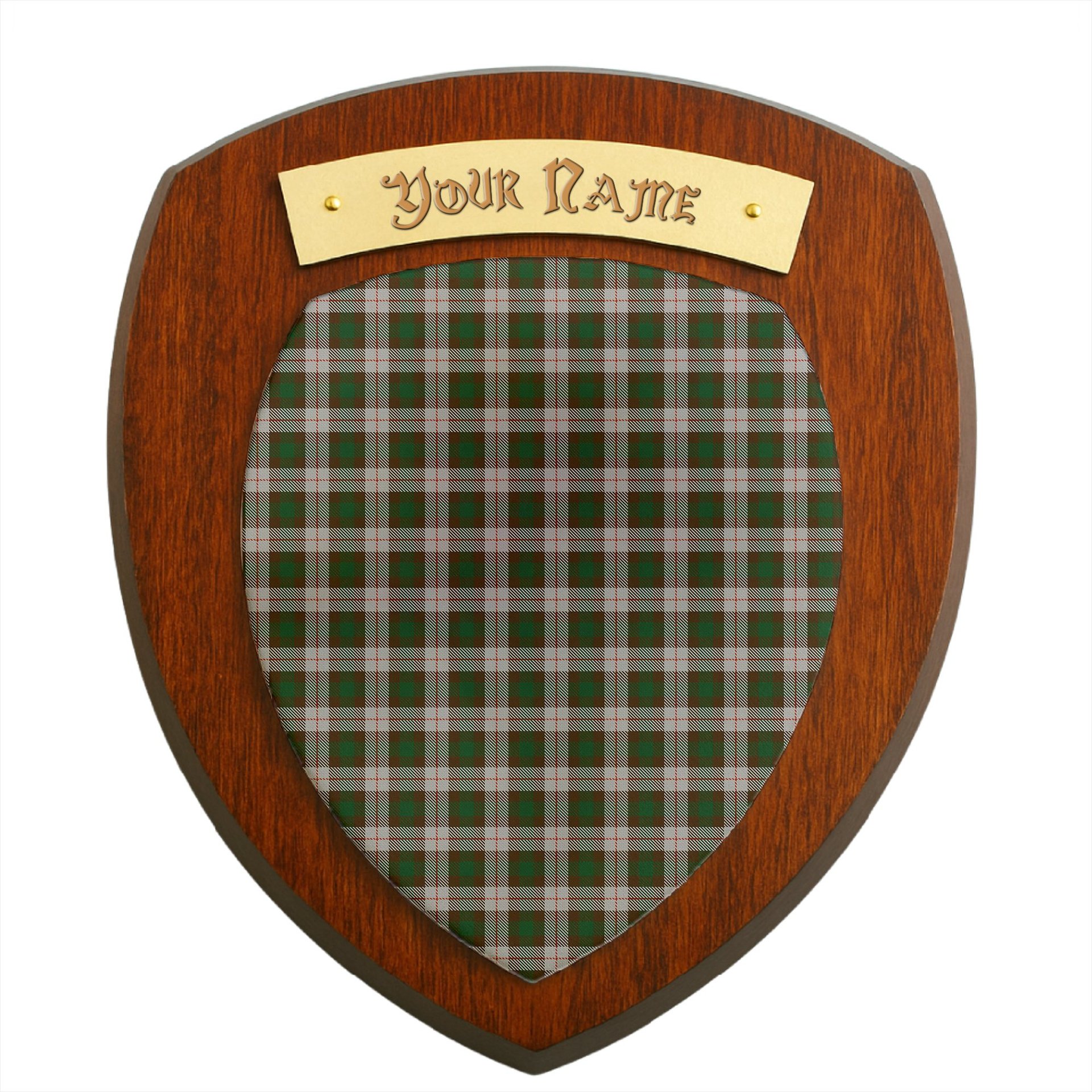 ScotsTee Shop Scottish MacKinnon Dress Clan Tartan Wooden Wall Plaque Personalize with Your Name