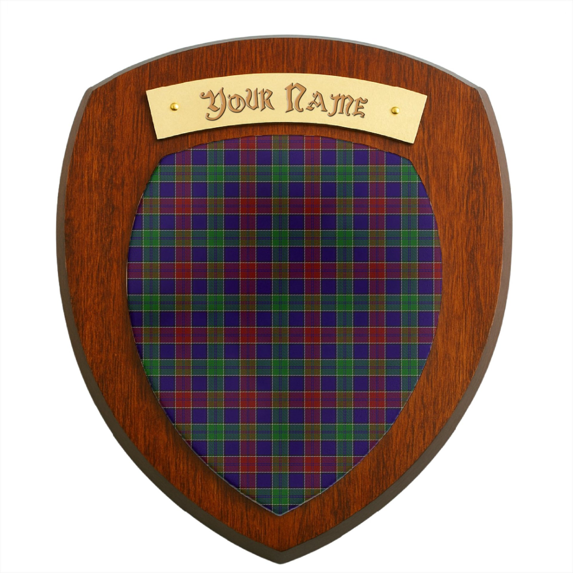ScotsTee Shop Scottish MacMichael Clan Tartan Wooden Wall Plaque Personalize with Your Name