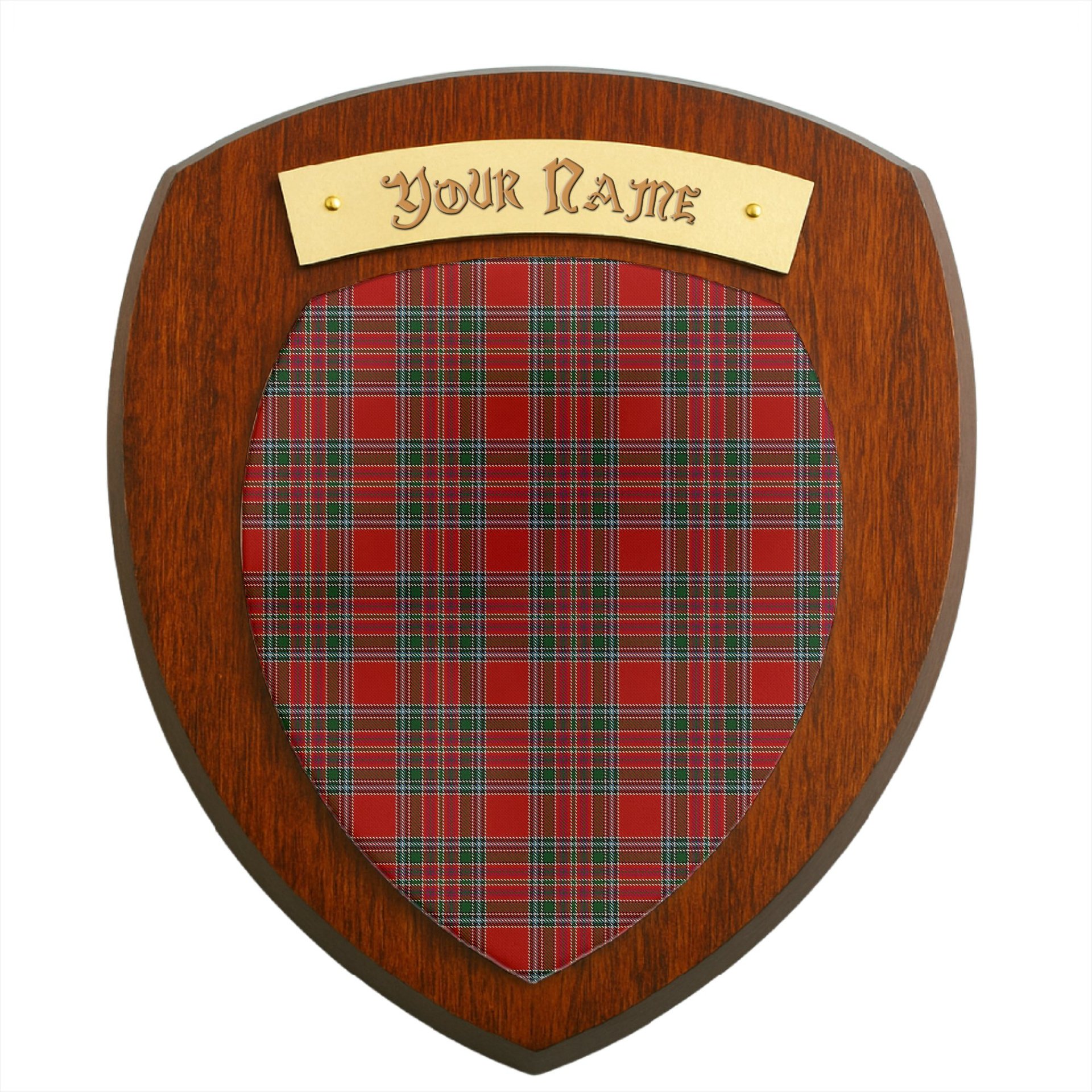 ScotsTee Shop Scottish MacBean Clan Tartan Wooden Wall Plaque Personalize with Your Name