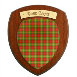 ScotsTee Shop Scottish Leask SC Clan Tartan Wooden Wall Plaque Personalize with Your Name