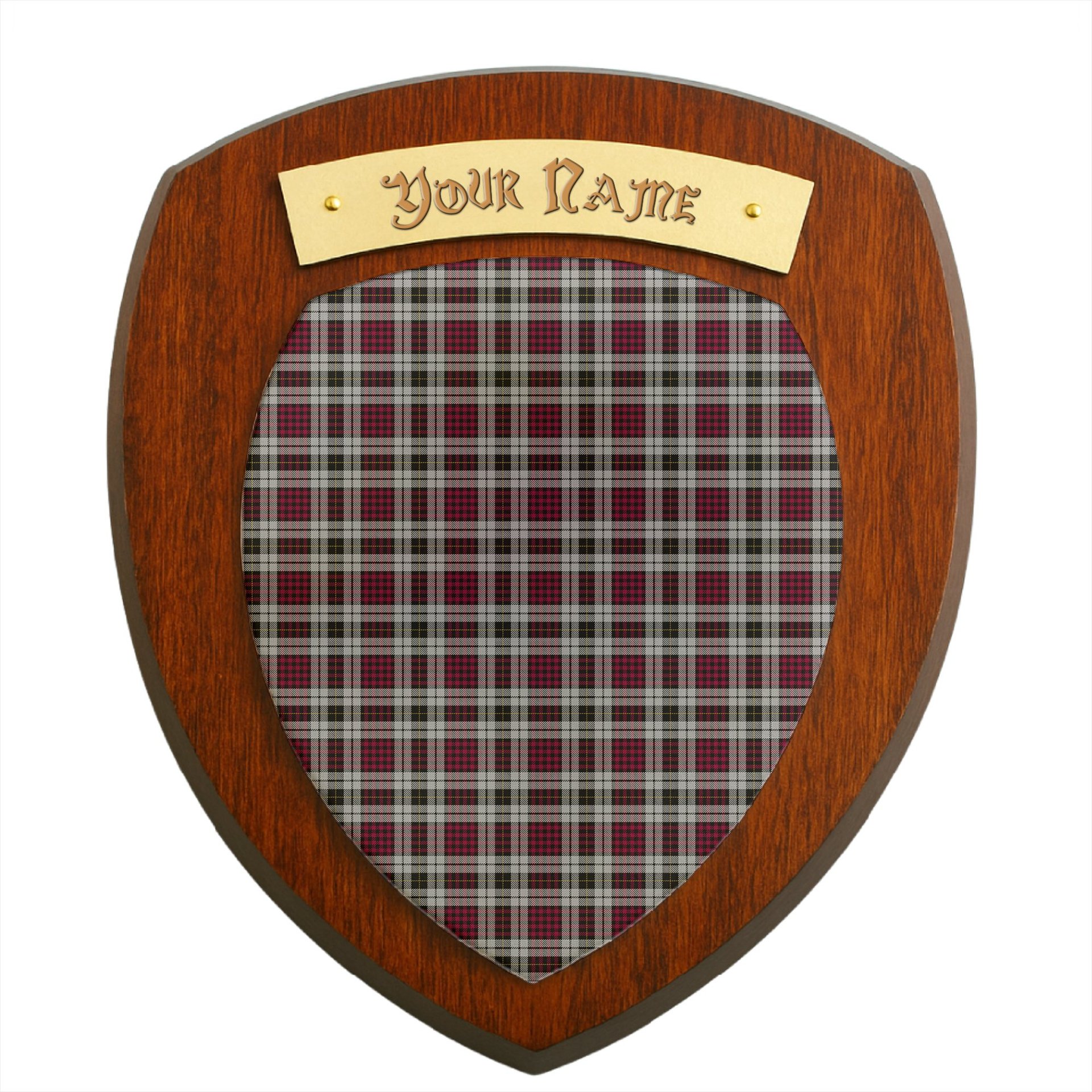 ScotsTee Shop Scottish Little Dress Clan Tartan Wooden Wall Plaque Personalize with Your Name